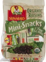Mängden socker i Sun maid organic raisins mini snacks