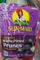 Mängden socker i Sun-Maid Pitted Prunes, Non-GMO, 100% Fruit