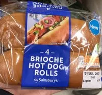 Mängden socker i Brioche hot dog roll