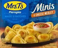 Mängden socker i 4 cheese medley cheddar, parmesan, romano & swiss cheeses and creamy whipped potatoes minis pierogies