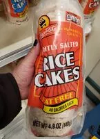 Mängden socker i Shoprite, rice cakes, lightly salted