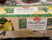 Mängden socker i Diced Pears in Naturally Flavored Fruit Juice