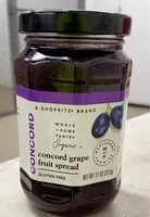 Mängden socker i Concord grape fruit spread