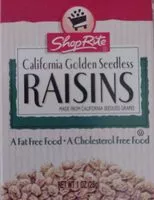Mängden socker i California Golden seedless raisins