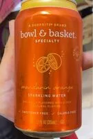 Mängden socker i bowl and basket manderin orange sparkling water