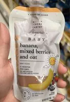 Mängden socker i Organic baby banana, mixed berry, and oat food