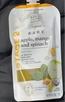 Mängden socker i Apple, Mango and spinach baby food
