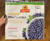 Mängden socker i Fresh frozen blueberries