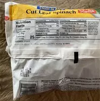 Mängden socker i Steam in bag cut leaf spinach