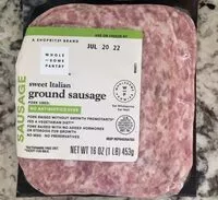 Mängden socker i Sweek italian ground sausage