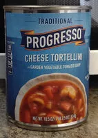 Mängden socker i Progresso Traditional Cheese Tortellini in Garden Vegetable Tomato Soup