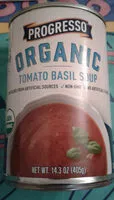 Mängden socker i Progresso Organic Tomato Basil Soup