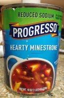 Mängden socker i Progresso Reduced Sodium Hearty Minestrone Soup