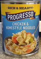 Mängden socker i Progresso Rich & Hearty Chicken & Homestyle Noodles Soup