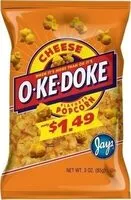 Mängden socker i O-Ke-Doke, Flavored Popcorn, Cheese