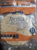 Mängden socker i tortilla de harina con salvado