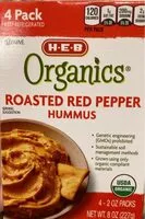 Mängden socker i Organic roasted red pepper hummus