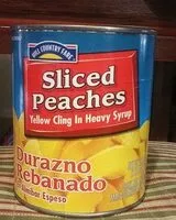 Mängden socker i Hill country fare sliced peaches