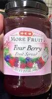 Mängden socker i Four berry fruit spread