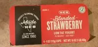 Mängden socker i Blended strawberry low fat yogurt