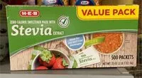 Mängden socker i Stevia Zero Calorie Sweetener