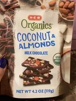 Mängden socker i Organics coconut and almond milk chocolate