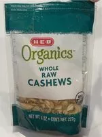 Mängden socker i Whole Raw Cashews