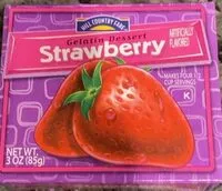 Mängden socker i Gelatin Dessert Strawberry