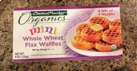 Mängden socker i Central Market Organics Mini Whole Wheat Flax Waffles