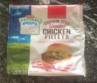 Mängden socker i H-E-B fully cooked southern style breaded chicken fillets