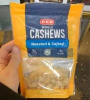 Mängden socker i Whole Cashews roasted & salted