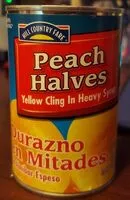 Mängden socker i Peach Halves Yellow Cling In Heavy Syrup
