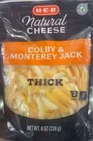 Mängden socker i Colby & Monterey Jack Natural Cheese