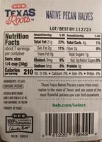 Mängden socker i Native Pecan Halves