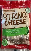 Mängden socker i Mozzarella String Cheese with Jalapeno