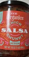 Mängden socker i HEB Organics Thick Salsa Chunky Medium