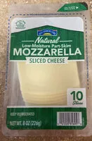 Mängden socker i Low moisture part skim mozzarella sliced cheese