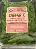 Mängden socker i Organic Romaine, baby red butter & arrugula blend