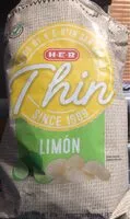 Mängden socker i HEB thin potato chips limón