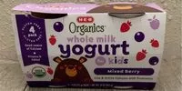 Mängden socker i whole milk yogurt for kids