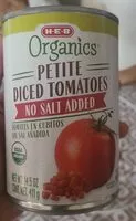 Mängden socker i Organics Petite Diced Tomatoes-No Salt Added