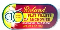 Mängden socker i Flat fillets of anchovies in olive oil