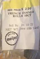 Mängden socker i French dinner rolls