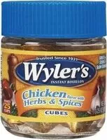 Mängden socker i Bouillon cubes oz: chicken chicken w/herbs and spices