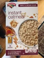 Mängden socker i Instant Oatmeal Maple Brown Sugar