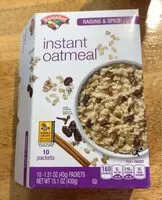 Mängden socker i Rasins and Spice instant oatmeal