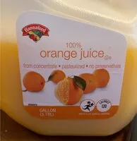 Mängden socker i 100% Juice, Orange