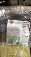 Mängden socker i Natural Shredded Low-Moisture Part-Skim Mozzarella Cheese