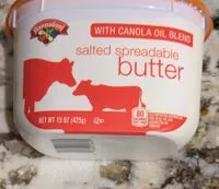 Mängden socker i Salted spreadable butter