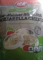 Mängden socker i Shredded Mozzarella Cheese